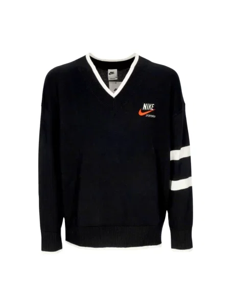 Lekki sweter Nike wełniany czarny