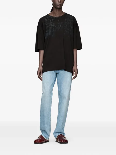 Тениска Maison Margiela с принт черно