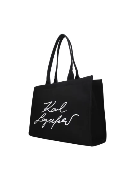 Shopperka Karl Lagerfeld z logo czarna