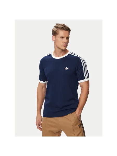 Adidas T-shirt Drop Needle 3 Stripes Tee Tamnoplava Regular Fit