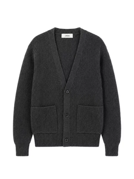 Плетена жилетка Lardini с V-образно деколте сиво