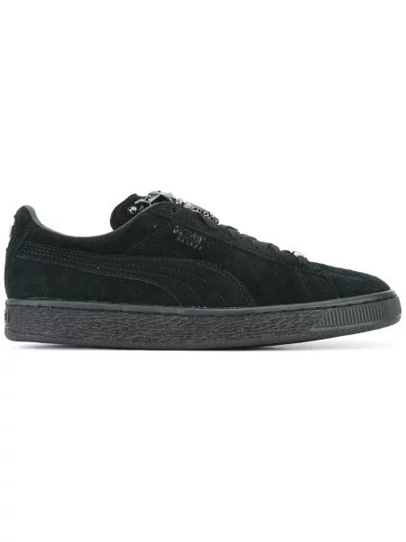 Sneakerși Puma Suede cu șireturi din dantelă negru