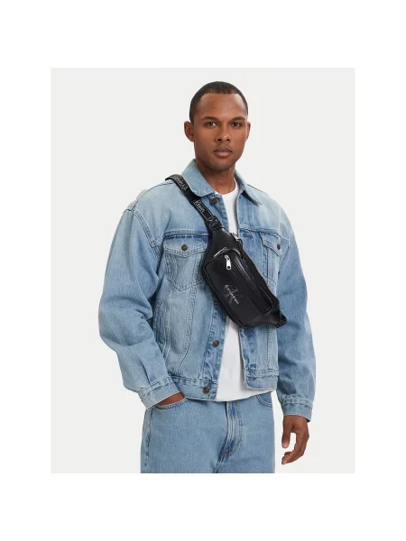 Calvin Klein Pojasna torbica / bijela crna