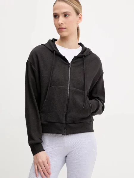 Суичър с качулка Puma с качулка черно