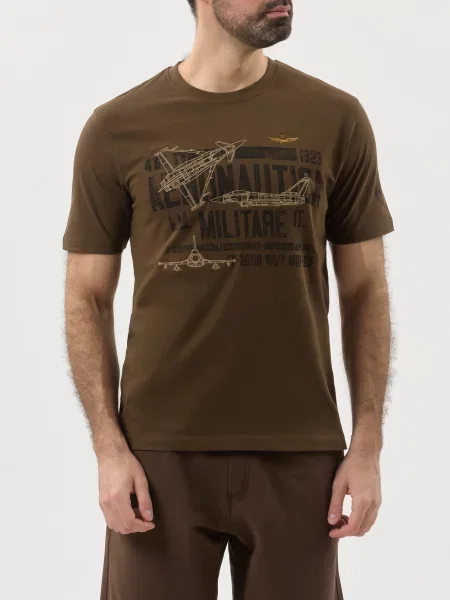 Футболка Aeronautica Militare коричнева