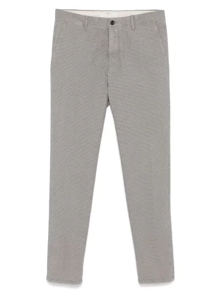 Kalhoty Incotex s pepito vzorem hnědé