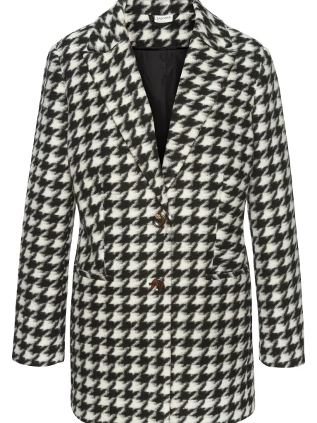 LASCANA Palton de primăvară-toamnă negru alb