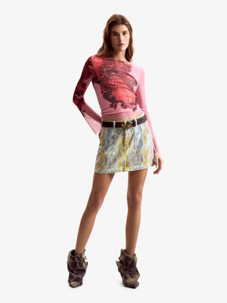 Desigual Blúz Orchid Lacroix Rózsaszín piros