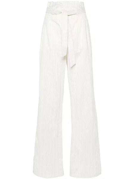 Pantaloni Max Mara cu dungi alb