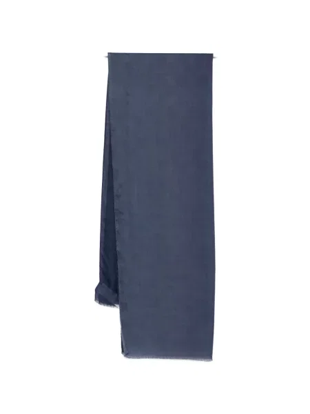 Fular Max Mara cu franjuri albastru