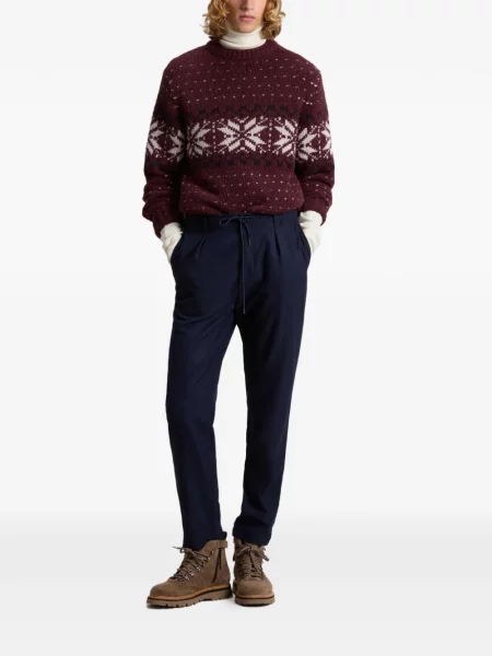 Pulover Woolrich din jacard roșu