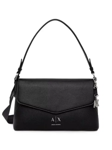 Geantă Armani Exchange cu autograf negru
