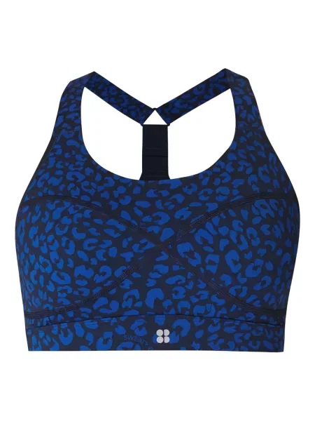 Top Sweaty Betty z nadrukiem niebieski