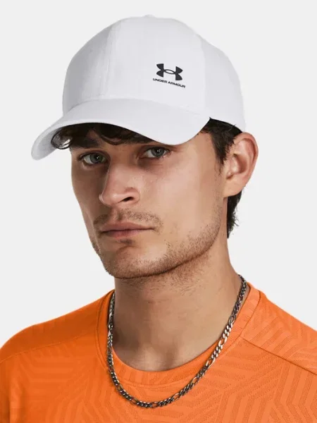 Шапка с козирка Under Armour Iso Chill Armourvent с изчистен дизайн бяло