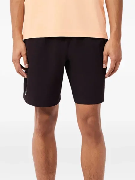 Pantaloni scurți Lacoste cu cordon maro