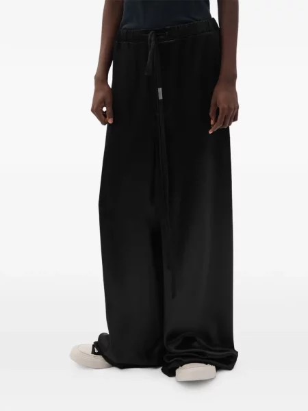 Pantaloni Ann Demeulemeester din satin negru