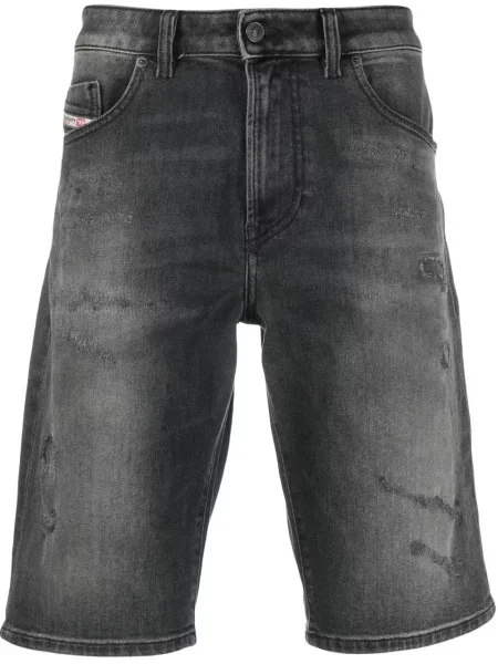 Džínové šortky Diesel černé