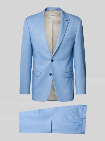 Garnitur o kroju slim fit z kołnierzem z połami i kantami Roy Robson