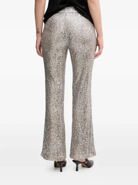 Spodnie Hoss Intropia z cekinami srebrne