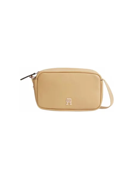 Crossbody kabelka Tommy Hilfiger z ekologickej kože béžová