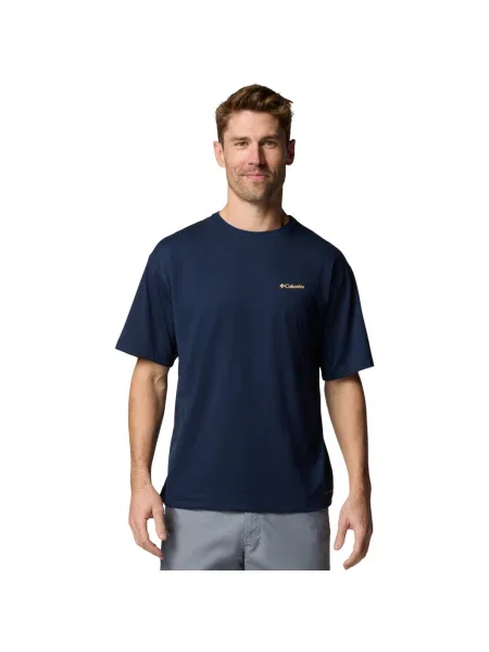Pánske tričko Columbia Cedar Trail Back Graphic Tee collegiate navy námorníctvo