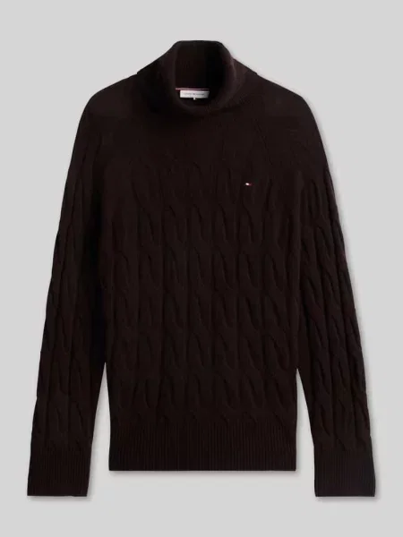 Sweter z golfem o kroju relaxed fit z czystej wełny Tommy Hilfiger