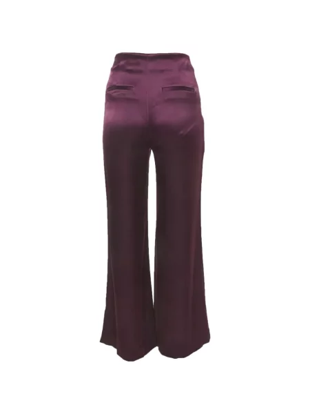Pantaloni Alice + Olivia din satin violet