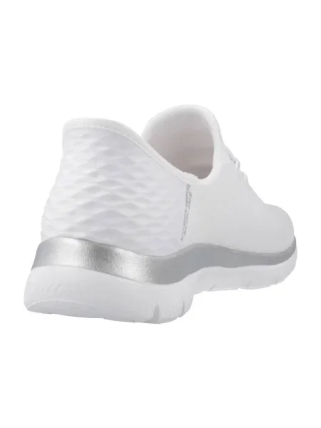 Gyémánt félcipő Skechers fehér