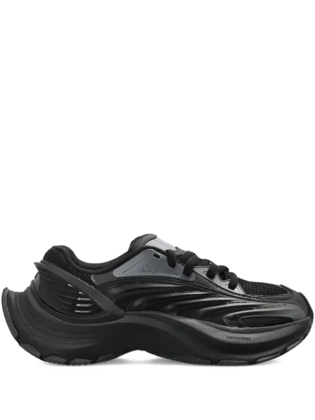 Ριγέ μπλούζα Adidas με δαντέλα με σχέδιο λευκό