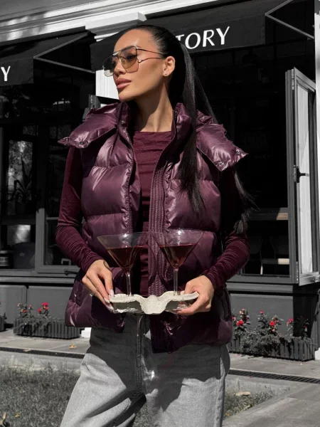 Жилет з утеплювачем Jadone Fashion Zhylet_Kul_marsal бордовий