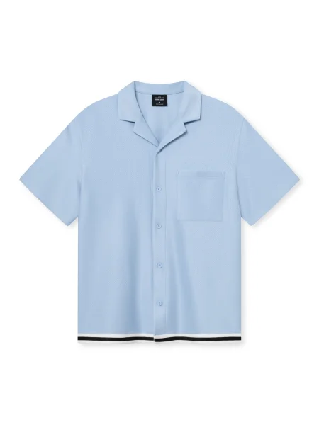 Johnny Urban Cămașă Parker azuriu / negru alb