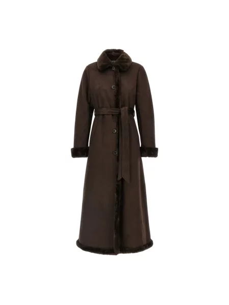 Płaszcz Ralph Lauren zamszowy brązowy
