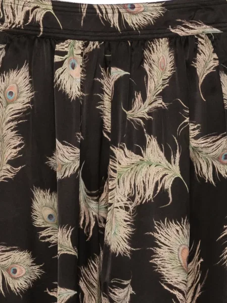 Pantaloni Zimmermann cu pene maro