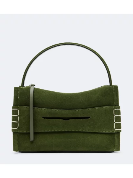 Pantofi loafer Jw Anderson din piele de căprioară verde