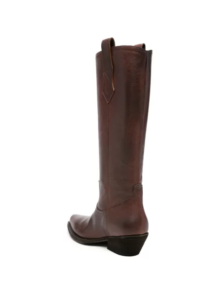 Cizme Ann Demeulemeester din piele maro