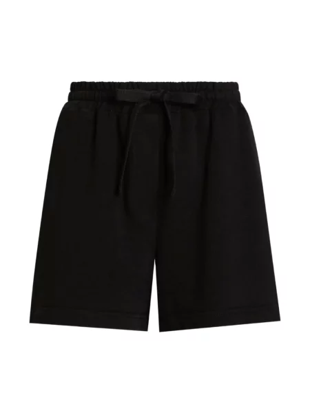 Haftowane spodenki sportowe Dolce And Gabbana polarowe czarne