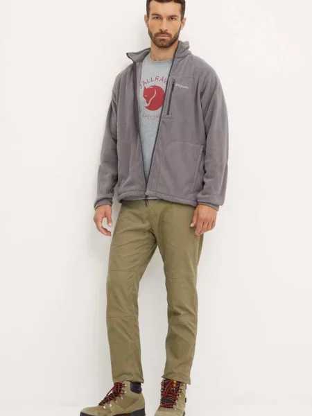 Спортивна футболка Fjallraven Fjällräven Fox з принтом сірий