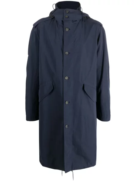 Geacă parka A.p.c. cu glugă albastru