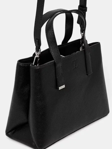 Táska Calvin Klein Ck Plaque Small Tote fekete