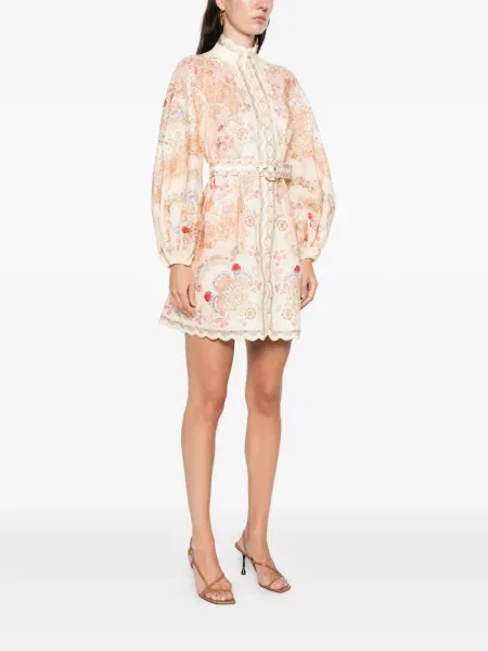 Rochie mini Zimmermann cu model floral cu imagine de costum