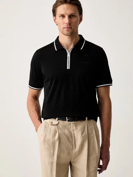 Tricou polo Karl Lagerfeld negru