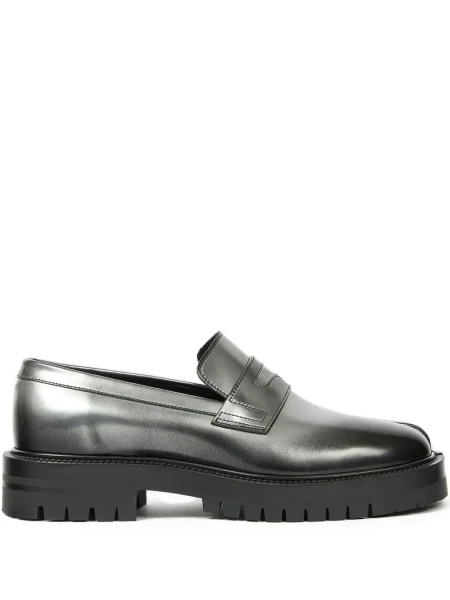 Pantofi loafer Maison Margiela din piele argintiu