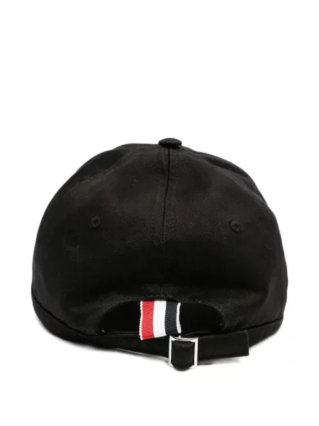 Șapcă Thom Browne cu autograf negru