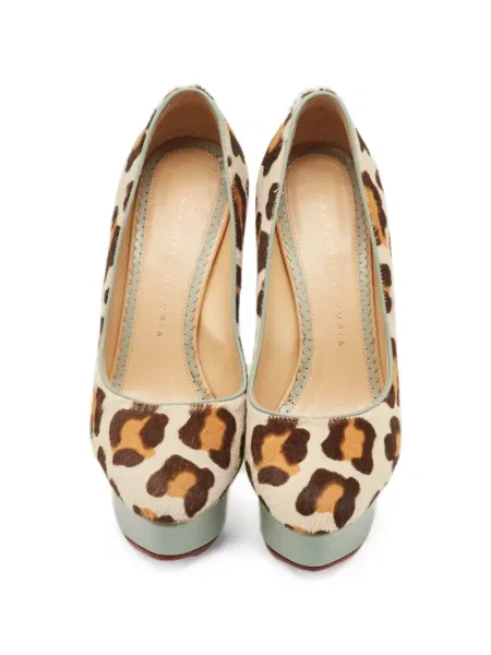 Pantofi cu toc Charlotte Olympia cu imagine cu model leopard