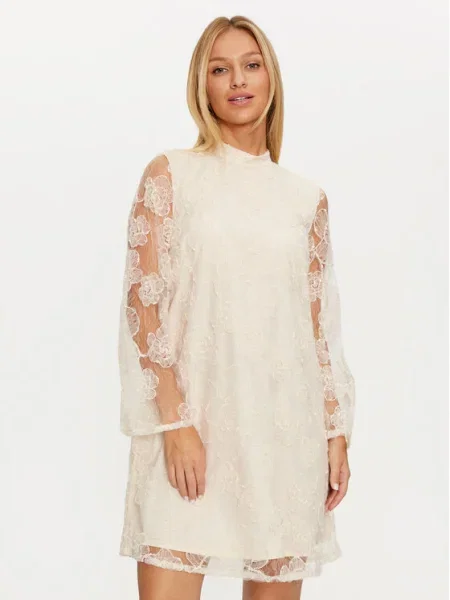 YAS Rochie cocktail Cornelia Écru