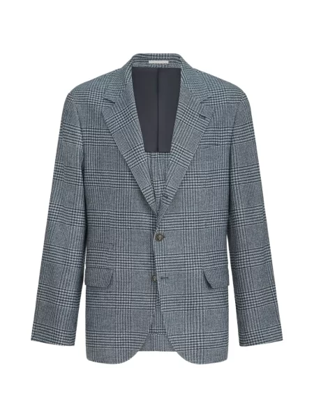 Sacou Brunello Cucinelli de lână albastru