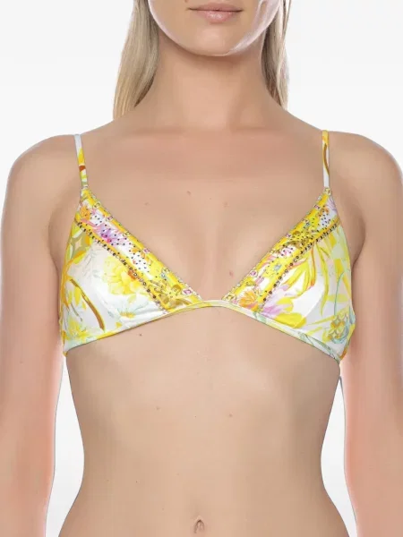 Top Camilla cu model floral cu imagine alb