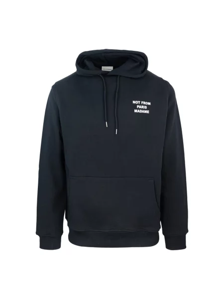 Bluza z kapturem Drole De Monsieur z kapturem z nadrukiem czarna