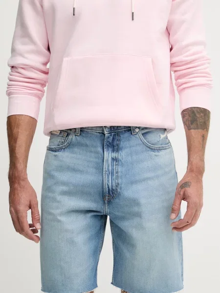 Calvin Klein Jeans szorty jeansowe niebieskie