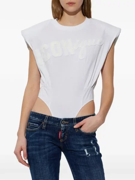 Body Dsquared2 cu autograf alb